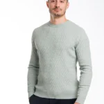 maglia uomo leggera cotone cashmere verde acqua