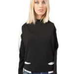 maglia raglan donna nera bianca